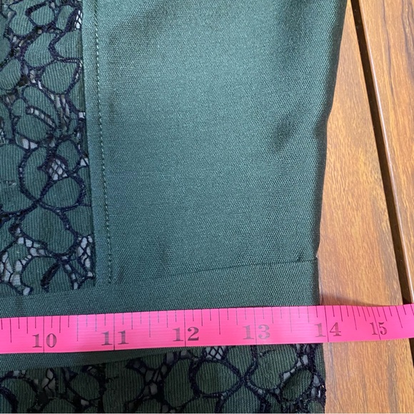 Tory Burch Women’s Mariana Dress Size 4 Lace Jacquard Douglas Fir Designer NWT - Picture 13 of 14